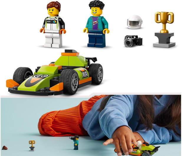 LEGO City 60399 Zielony samochód wyścigowy - 1202568 - zdjęcie 4